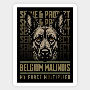 Belgium Malinois- Serve & Protect Sticker